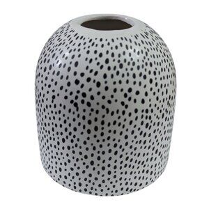 White & Black Polka Dot Decorative Vase Dolomite Ankyo Development Ltd.